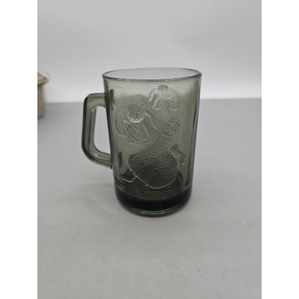 Vintage 1976 McDonalds Grimace Basketball Dark Tint Glass.